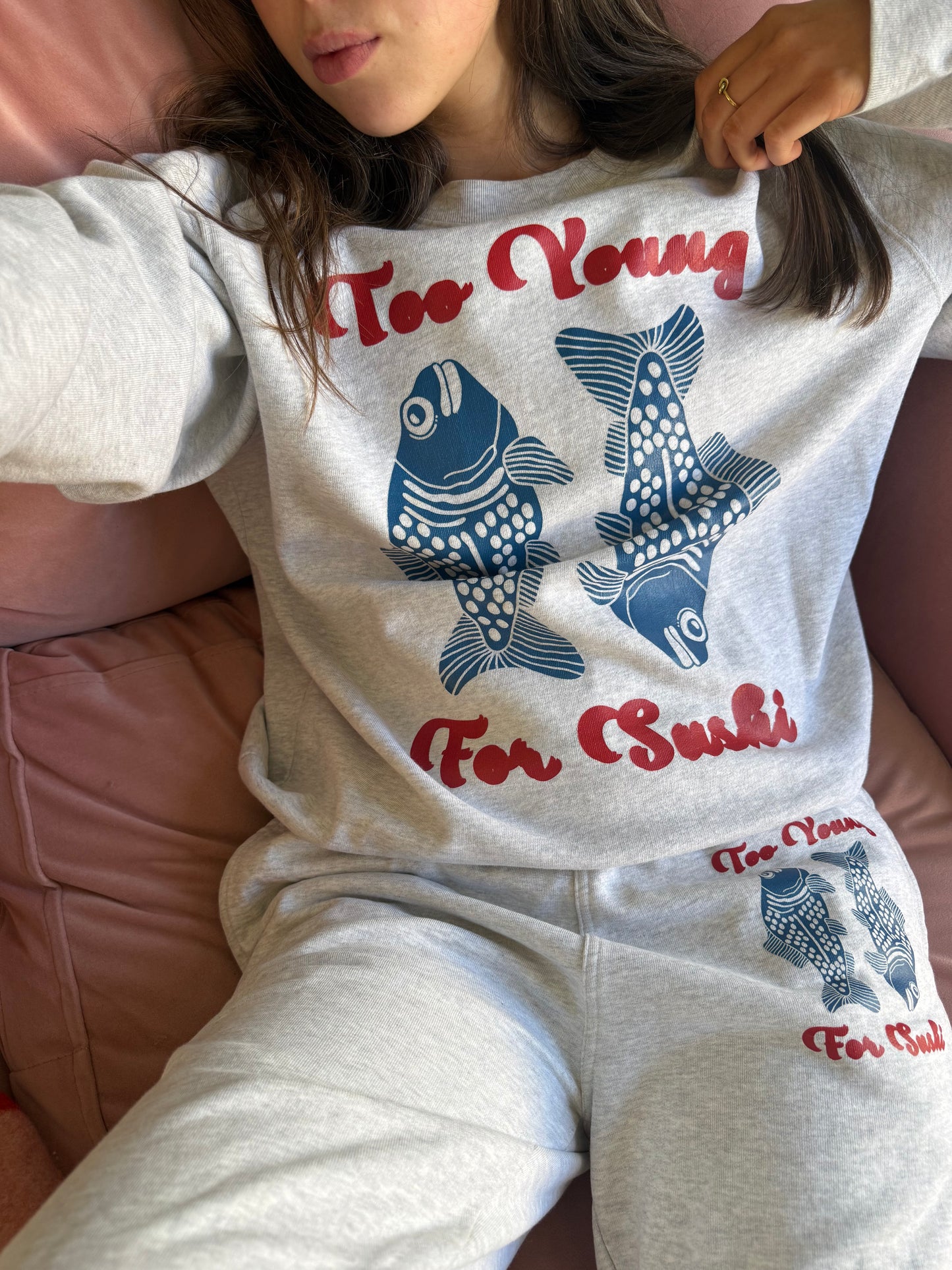 Koinobori Sweater in Cool Grey